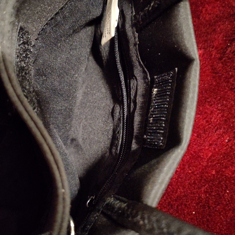 Women's Black Handbag Purse Embroidered Black View 3